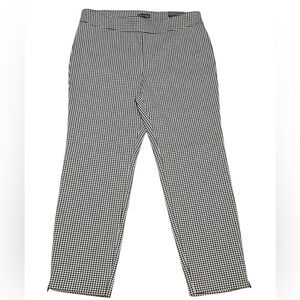 VAN HUSEN NWT Black & White  Houndstooth taper leg pants size 14 short